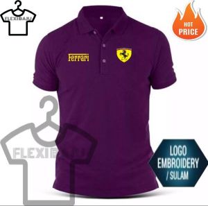 PROMOSI HEBAT [SULAM] Ferrari S LINE EMBROIDERY BAJU LELAKI PEREMPUAN POLO TEE!! 100% COTTON