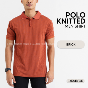 🇲🇾 DESINCE Men Polo Shirt Button Up Collar Knitted Shirt Solid Color Top Knit Wear Baju Polo Lelaki Baju Berkolar MT 058