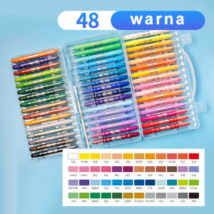 Crayon Grasp Mata Sedang 12/36/48 Warna Krayon Lembut Water Soluble Crayon