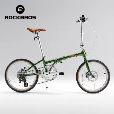 【SG Delivery】ROCKBROS 20 inch Folding Bike Disc Brake Portable Foldabel Bicycle Shimano 8-speed Lightweight Leisure City Adult Bike