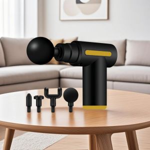 BW-C1170 Alat Terapi Otot Pijat Massage Gun 4IN1 Pijet Electric Portable Muscle Gun Relaksasi Fasia