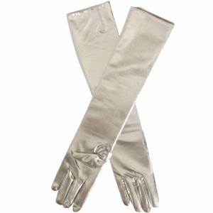 VERMILL Long/Short Bright Leather Gloves Gold Silver Color Stage Performances Etiquette Gloves Fashion Shiny Punk Mittens Halloween