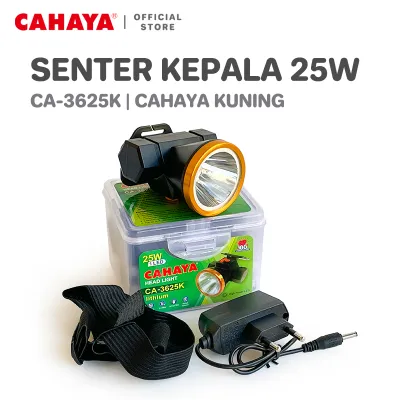 CAHAYA - Senter Kepala LED 20W/25W Putih/Kuning Rechargeable CA-3625P/K