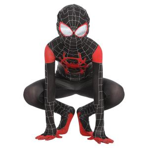 HIKAYA เด็ก Spider Man ชุด Verse Miles Morales คอสเพลย์เครื่องแต่งกาย Zentai บอดี้สูทเด็ก Jumpsuits
