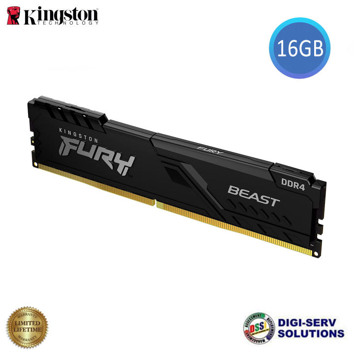 Kingston Fury Beast (Black) 16GB 3200 DDR4 CL16 (KF432C16BB1/16 ...
