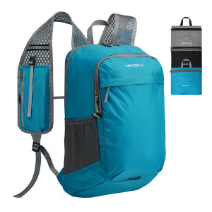 WATERFLY Packable Lightweight Small Backpack 15L Foldable Mini Hiking Daypack Ultralight Compact Day Pack for Women Men Outdoor Travel Camping Walking