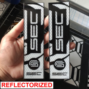 Alloy Top Box Sticker Waterproof SEC Black Tornado (REFLECTORIZED)
