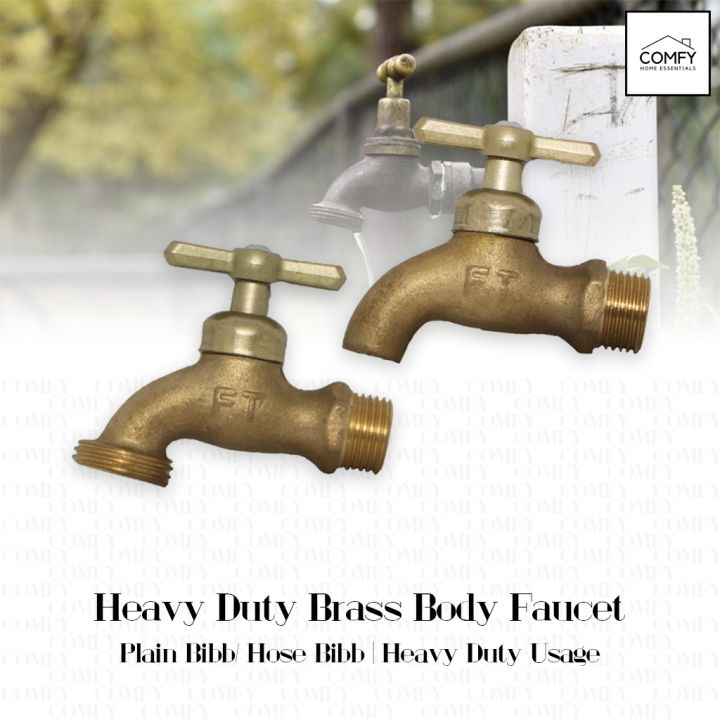 Brass Body Heavy Duty Copper Outdoor Garden Faucet Plain Bibb Hose Bibb ...