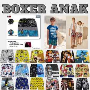 BOXER ANAK PREMIUM USIA 9-20 TAHUN BERAT BADAN 30 KG SAMPAI 55 KG - CELANA PENDEK ANAK / KOLOR PANTAI ANAK