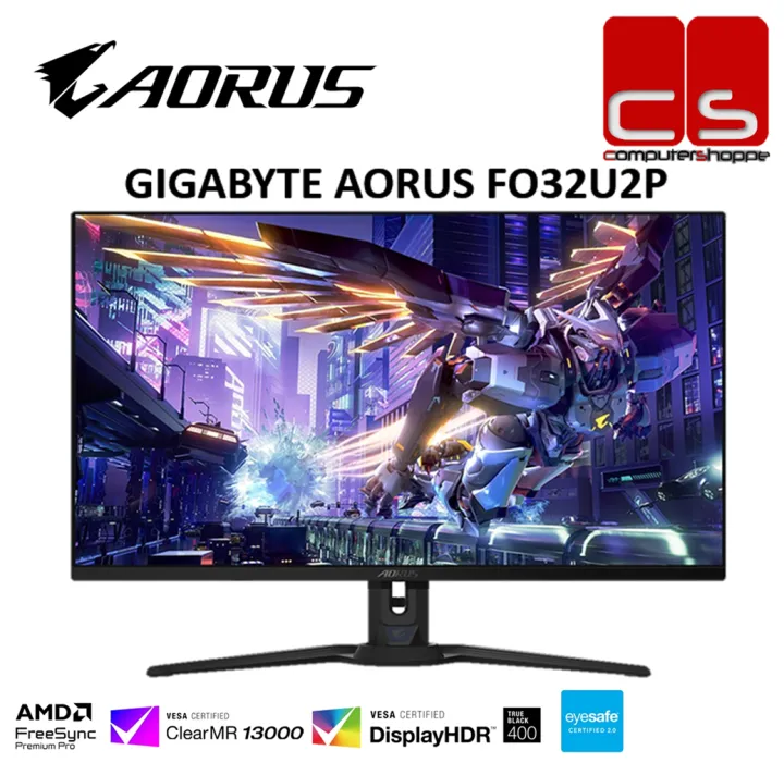 GIGABYTE AORUS FO32U2P 31.5" OLED GAMING MONITOR ( 31.5" OLED UHD / 0.03MS / 240HZ / AMD FREESYNC / HD MI + DP )