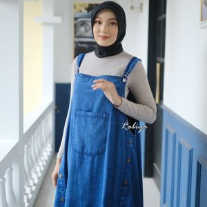 Overall Jeans Jumbo All Size FIT XL Muat Sampai BB 75Kg Paling Laris LD 110CM