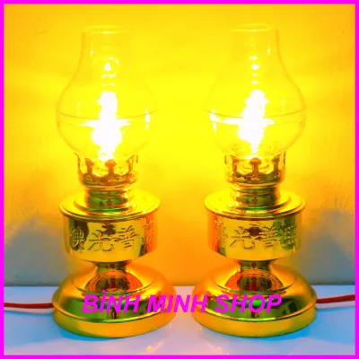 ( Hàng loại 1 ) 1 Bộ 2 đèn thờ đèn thờ hoa sen đèn thờ cúng đèn thờ điện