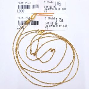 JIN JING RANTAI LEHER SAUH (PADU) EMAS 916 TULEN 1.85G-6.75G