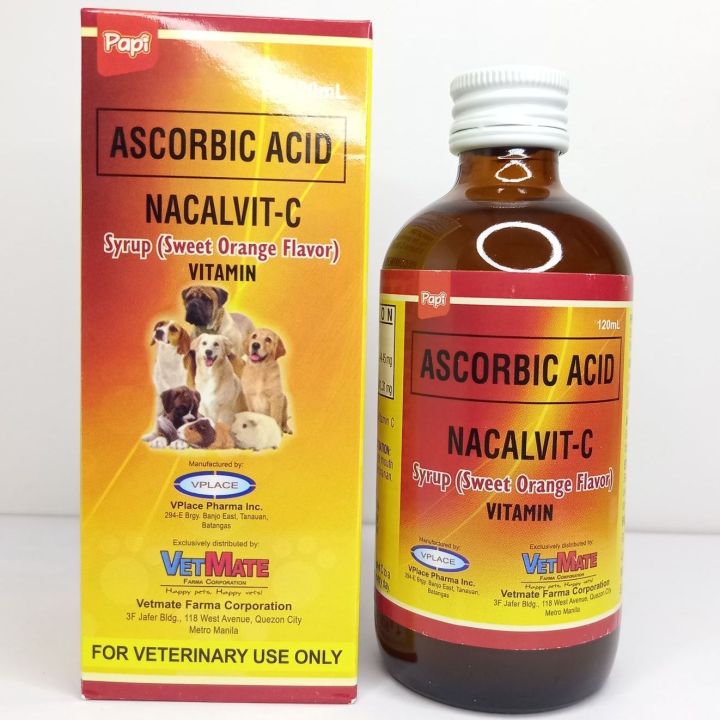 VET SUPPORT] BOX PAPI NACALVIT-C 120mL Ascorbic Acid for Pets