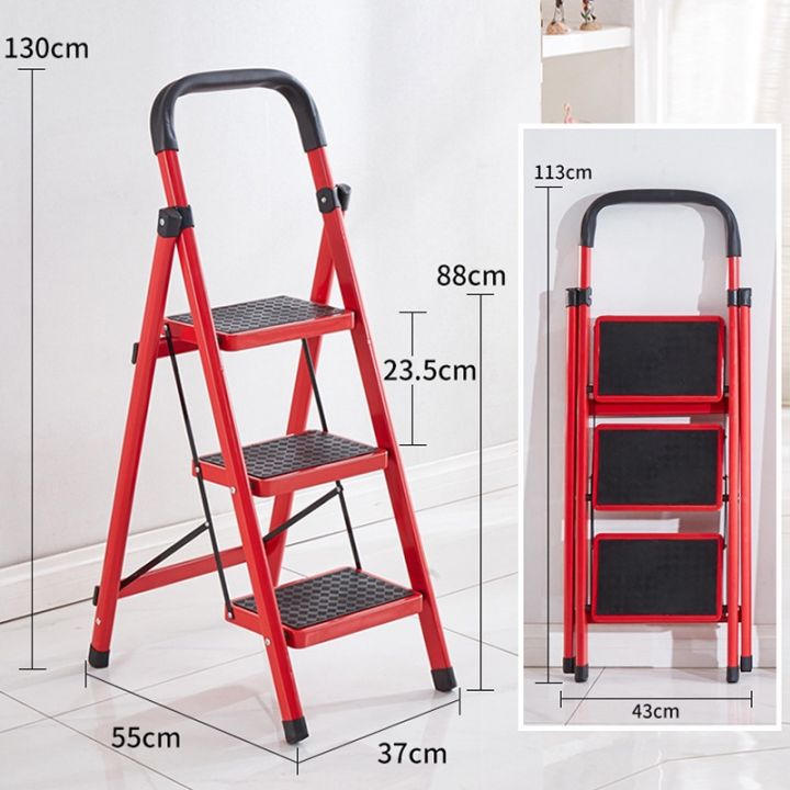 Ladder 3 4 5 6 Steps Metal Folding Ladder Household Steel Ladder ...