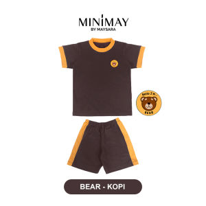 Setelan Kaos Anak Piyama Animal Set Minimay Maysara