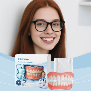 new Denture Cosmetic KitNatural Teeth Veneers Enhance Smile Aesthetics Comfortable Material Portable False Teeth Free Shipping