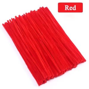 100Pcs Creative Colorful Chenille Stems Pipe Cleaners Velvet Plush Strips Twist Stick for Kids Educational Toys DIY Handcraft Supplies