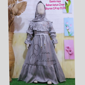 ✔️✔️ Baju Gamis Inara Anak Perempuan Bahan Katun Shimmer Mix Tile Usia 3 - 11 Tahun Model Free Hijab Baju Muslim Anak Terbaru 2024 Gamis Lebaran Terbaru Gamis Anak Import Gamis Anak Murah - COD
