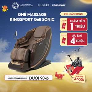 Miễn phí lắp đặt | Ghế Massage Kingsport Deluxe G68 Sonic Công Nghệ Sóng Âm Kingsonic 20 Bài Massage Chuyên Nghiệp