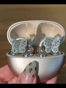 1 Pair Zircon Earphone Clip Charms Exquisite Design Headphone Decoration