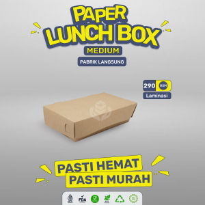 Paper Lunch Box Medium Lunchbox (Isi 50 Pcs-L.B1K2)