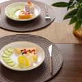 Round Braided Placemats Set of 6 Table Mats for Dining Tables Woven Washable Non-Slip Place Mats 15 Inch. 