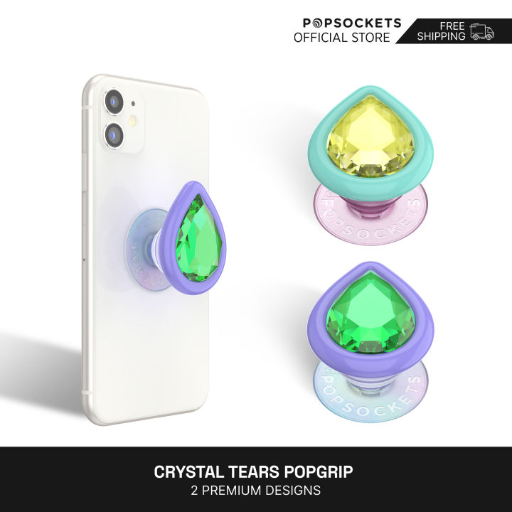PopSockets คริสตัล PopGrip น้ำตา | ที่จับโทรศัพท์พรีเมี่ยม | ที่วาง ...