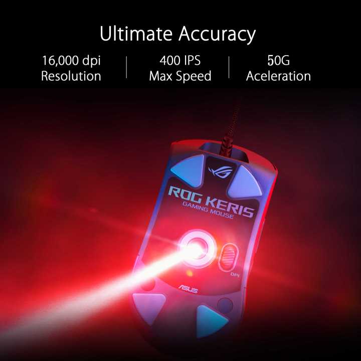 Socket Mouse Asus P509 ROG Keris Lightweight FPS gaming mouse with specially tuned ...