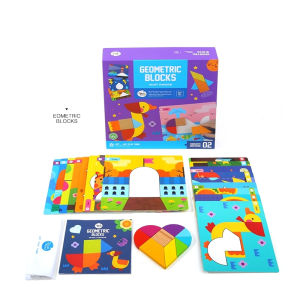 JOAN MIRO - Bộ Xếp Hình Square Tangram - Heart Tangram Kèm Sách Hướng Dẫn Cùng 17 Hình Mẫu Rực Rỡ