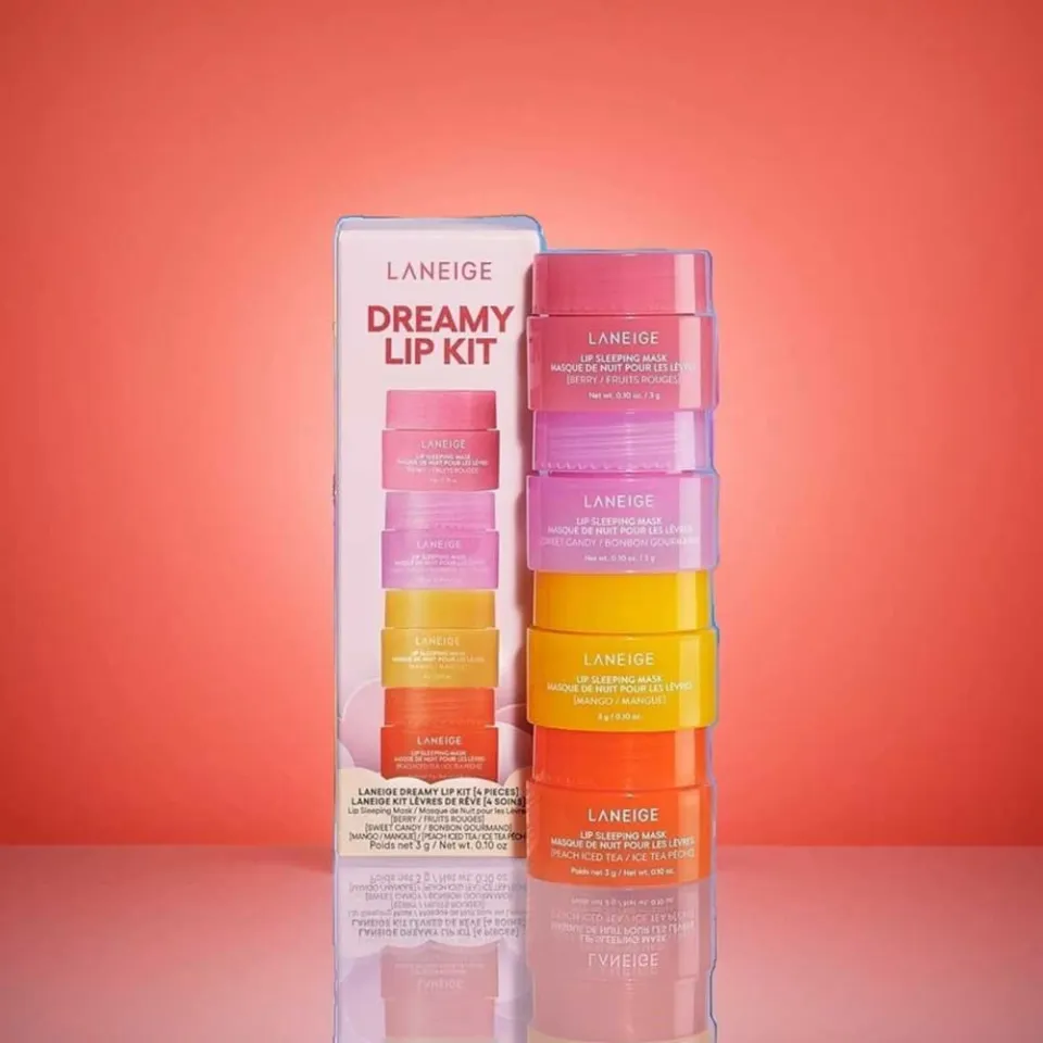 4PCS-Laneige Dreamy Lip Kit Lip Sleeping Mask Mini Kit Night Care Set 3g  Hydrating Lip Balm Kit Sustainable Lip Treatment Nighttime Lip Moisturizer  - Lazada