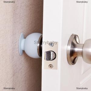 Star ลูกบิดประตูแบบถ้วยที่ครอบกันฝุ่นยางกลมมือจับประตูกันชนกันชนเพื่อความปลอดภัยอุปกรณ์กันชนแผ่นกันชนสำหรับเด็ก