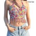 YIFAFA【Delivery 2-3 days】 Crochet Top For Women Swimsuit Bra Knitted Swimwear Beach Wear Outfit With Pad Underwear. 