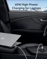 Aukey CC-Y23 Enduro Dual 65W 2-Port Car Charger For Laptop & Mobile (24 Months Warranty). 