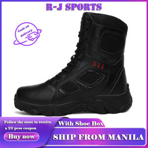 R-J Men high cut tactical martin boots Breathable non-slip outdoor casual duty boots shoes for men