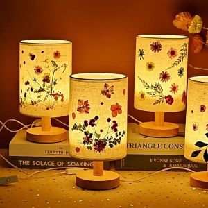 DIY Preserved Flower Bedside Lamp 220vNight Light Warm White LED Table Lamp Baby Sleep Lamp Decorative Lamp