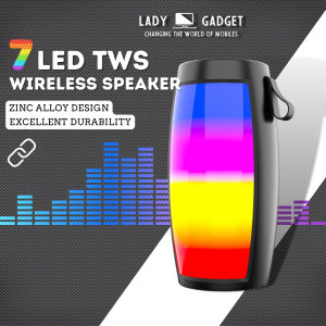 【Hot】 Wireless Speaker Bluetooth Speaker Portable LED RGB Light Soundbar FM Radio Wireless Bass Subwoofer Music Player Boombox Bass Boosting Sound USB AUX TF For PC Computer Gaming Smart Phone Tablet Pembesar Suara Bluetooth 蓝牙音响