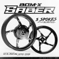 BOM RANGSIT BOMX  SABER CNC MAGS MIO SPORTY/SOULTY/MIO I 125/M3/CLICK 125/150/BEAT FI 14S 6 SPOKES. 
