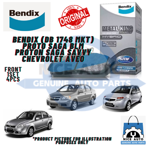 PROTO SAGA BLM /PROTON SAGA SAVVY /CHEVROLET AVEO FRONT BRAKE PAD