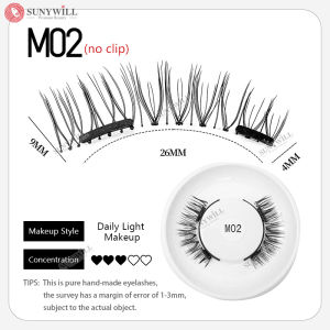 1 Pair Magnetic False Eyelash With Clip Reusable Natural 4pcs Magnets Eyelashes No Glue Safety 3D False Eyelash For Makeup