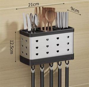 [SG SELLER]Storage Rack Multifunction Utensil Holder Chopsticks Countertop Cutlery Drying Shelf Flatware Drain Kitchen Tools