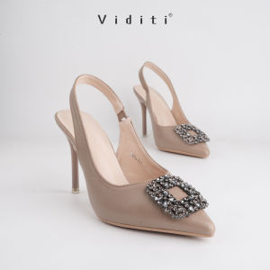 Viditi Crystal Sling Back Heels 9 cm // Sepatu Import Wanita // Tumit // Hak Tinggi // Tali Belakang // Pesta // Wedding // Nikahan // Wisuda // Seserahan
