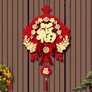 okdeals01 cny decoration 2026 新年装饰品摆件 Red Chinese New Year Decoration Pendant Traditional with Tassels Hanging Ornament 2024 Spring Festival Chinese Style Chinese Knot Home