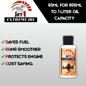 Jet 1 60ML Extreme Oil Engine Protector Additive for Car & Motorcycle Smooth Performance