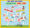 HASHTAG HỌP LỚP, KỈ YẾU 1 - Bảng cầm tay chụp ảnh sự kiện. 