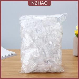 N2HAO 100pcs Disposable Earmuff Stransparent Waterproof Earmuffs Hair Dye Perm Color Plastic Earmuffs