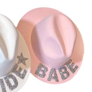 Bride Cowboy Hat Mrs Cowgirl Hat For Bridal Party Bride Fedora Bachelorette Party Hats Cowgirl Hat Bridal Party Props