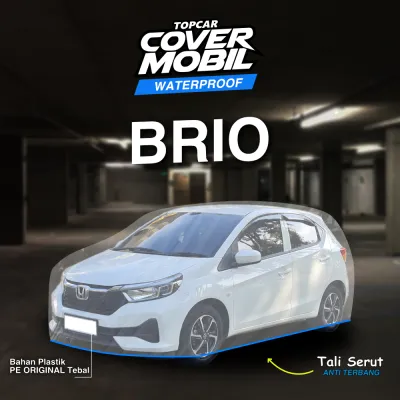 TOPCAR Cover Mobil Transparan Brio Honda Tebal Plastik Waterproof Outdoor Indoor