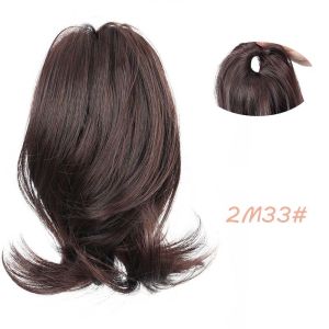 SEKINEW Hợp chất tổng hợp Tóc giả đuôi ngựa buộc scrunchie Quấn quanh Điểm nổi bật Tóc đuôi ngựa ngắn nối dài Phụ kiện tóc Bông xốp Tóc giả sóng đuôi cá Dành cho phụ nữ.