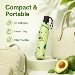 【Buy More Save More 】 Sun Protection Lightweight Travel Umbrella With Floral Pattern Scalloped Edge For School Office Outdoor Daily Use & Elegant Purple Folding Umbrella For Women Men 3-Fold Compact Portable Umbrella Waterproof Quick Dry Rain